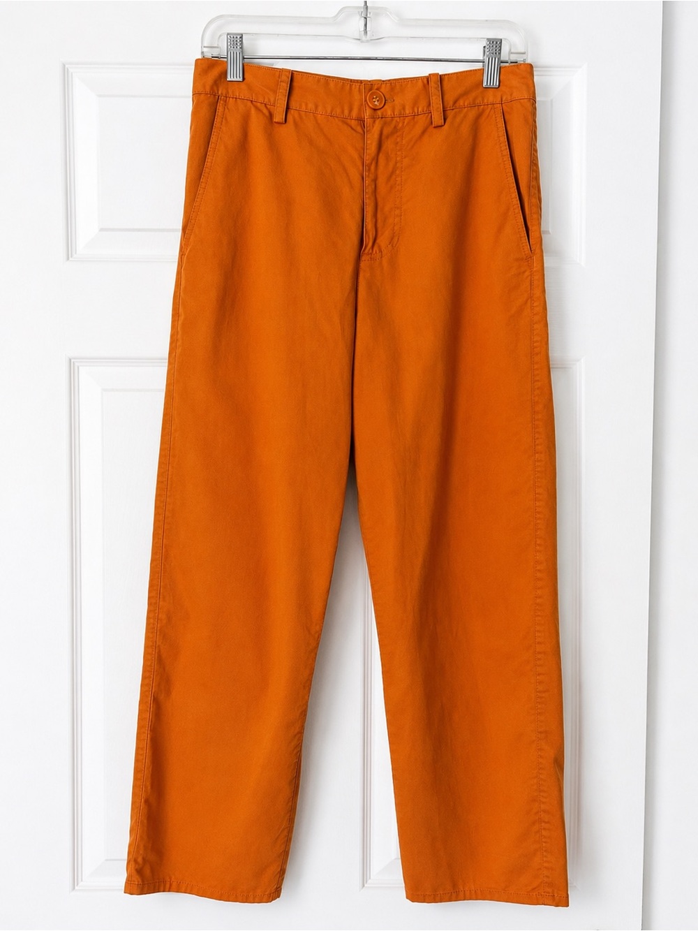 COS Women’s Orange Straight Leg Chino Pants Size 4 Cropped 30x23 Cotton